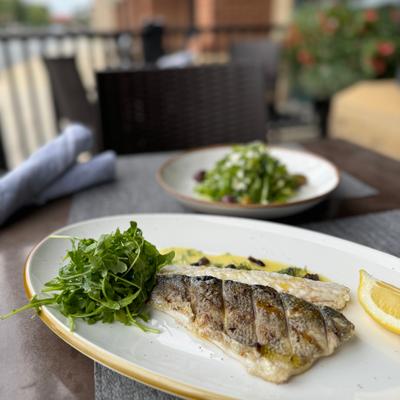 Grilled Whole Bronzino - fennel, ruby red grapefruit, castelvetrano olive