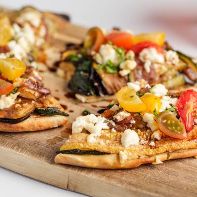 Served naan flatbread.