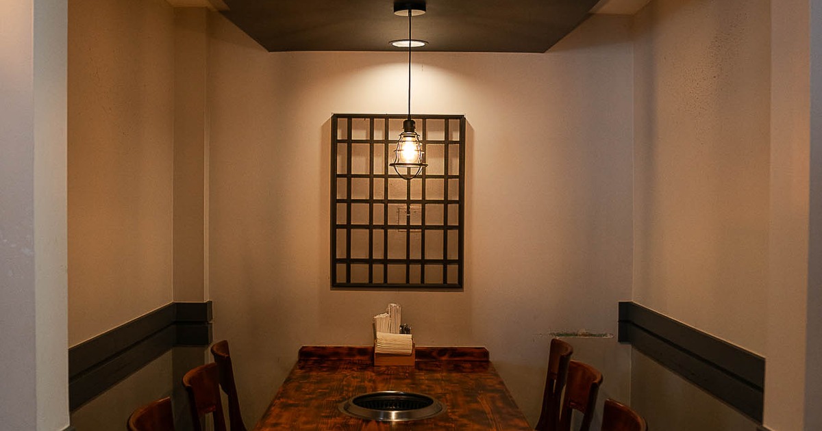 Interior, table and chairs in dining area