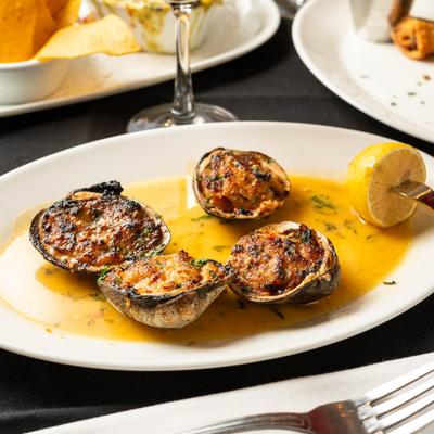 Stuffed and baked clams.