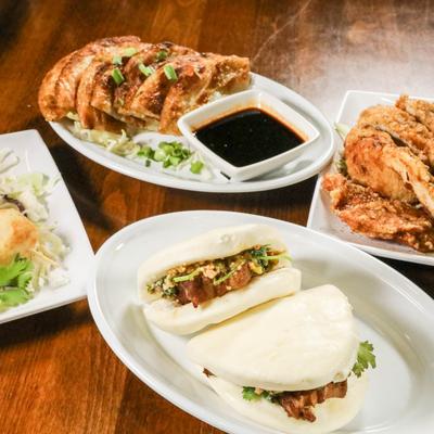 Various served meals.