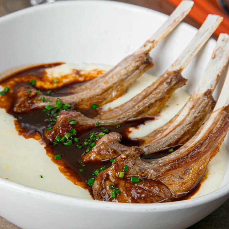 menu item 14 of 102, Lamb and Cheesy Grits