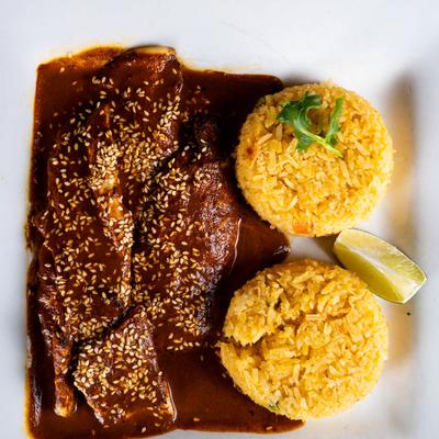 Chicken Mole, top view.