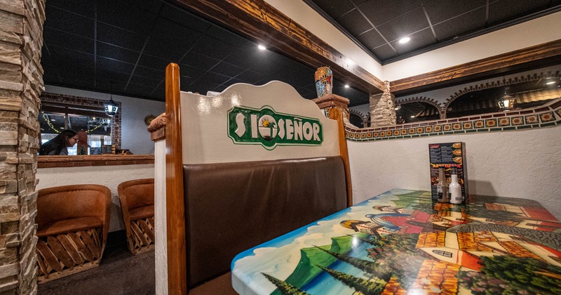 Interior, seating booth