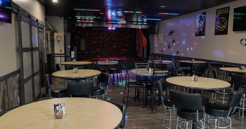 Seating area with a view of the stage