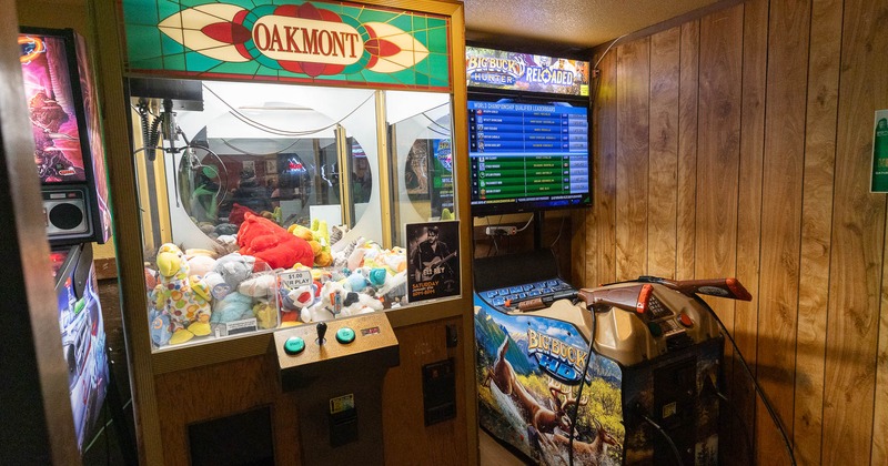 Interior, claw machine