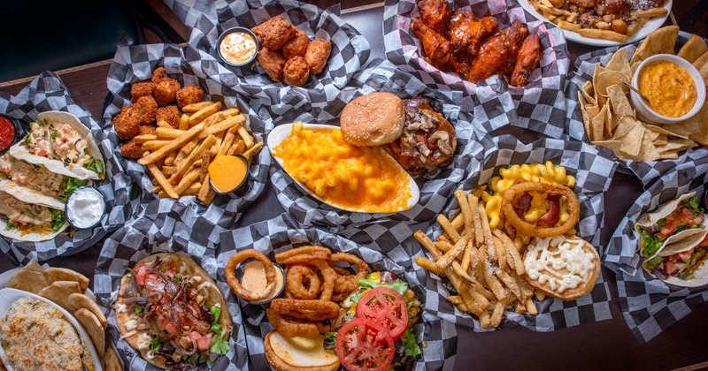 Assorted food dishes