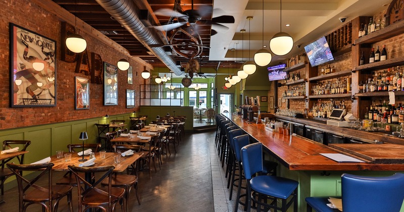 Interior, dining and bar areas