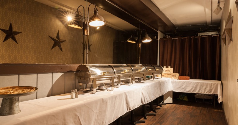 Interior, catering on a table