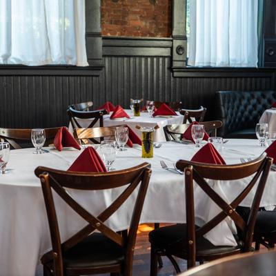 A table set for dining.