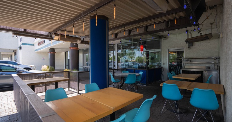 Exterior seating and dining area