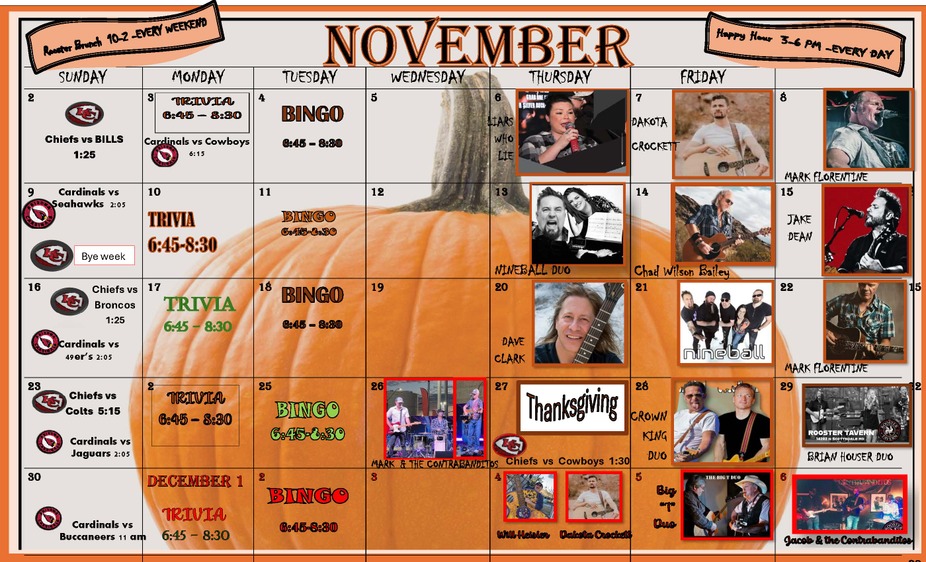 NOVEMBER EVENTS event photo