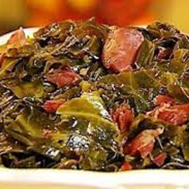 Pot Likker Collards with Benton's smoked ham hocks (gf) photo