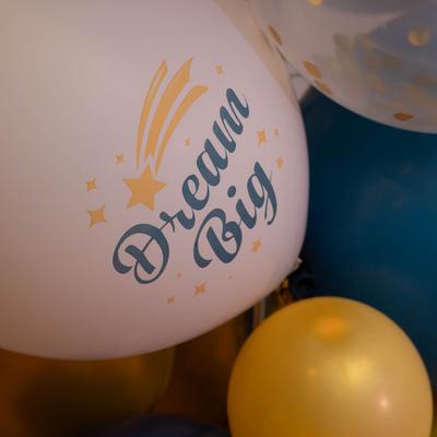 Festive balloons.