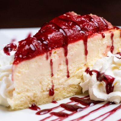 A piece of cheesecake.