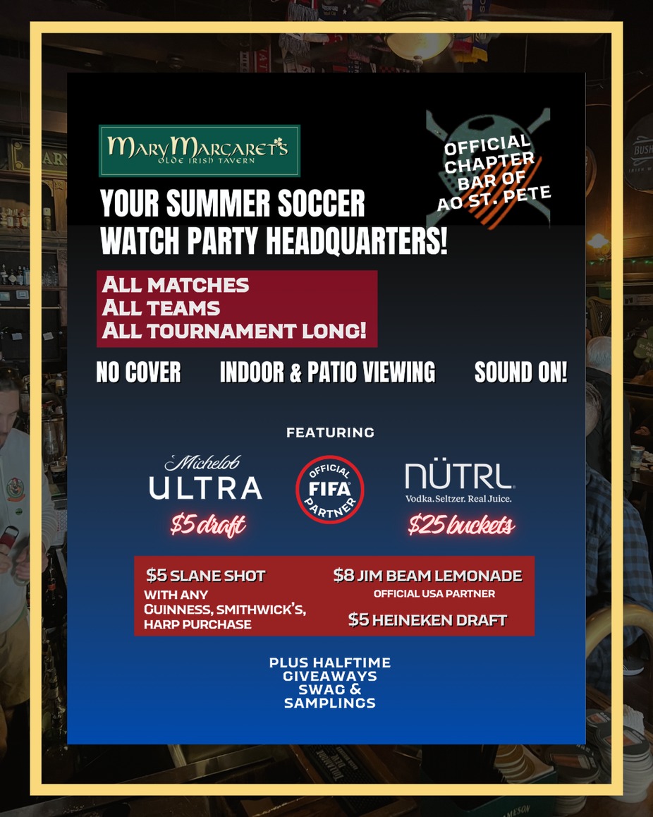 International Soccer Watch Parties in St. Pete | Mary Margaret’s Olde Irish Tavern event photo