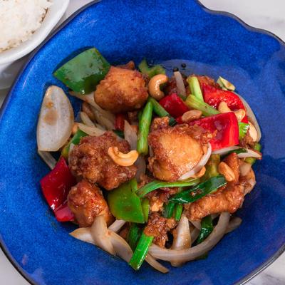 Cashew chicken.