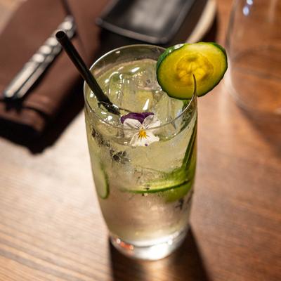 Cucumber Shiso Gin and Tonic.