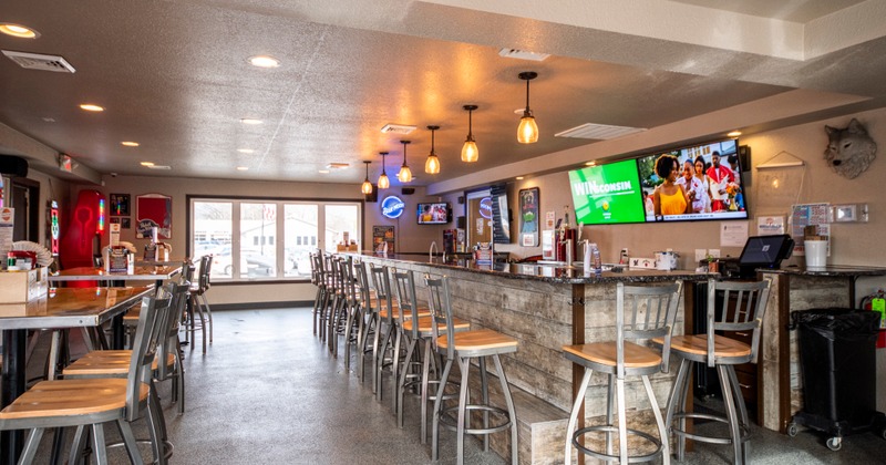 Bar area ready for guests