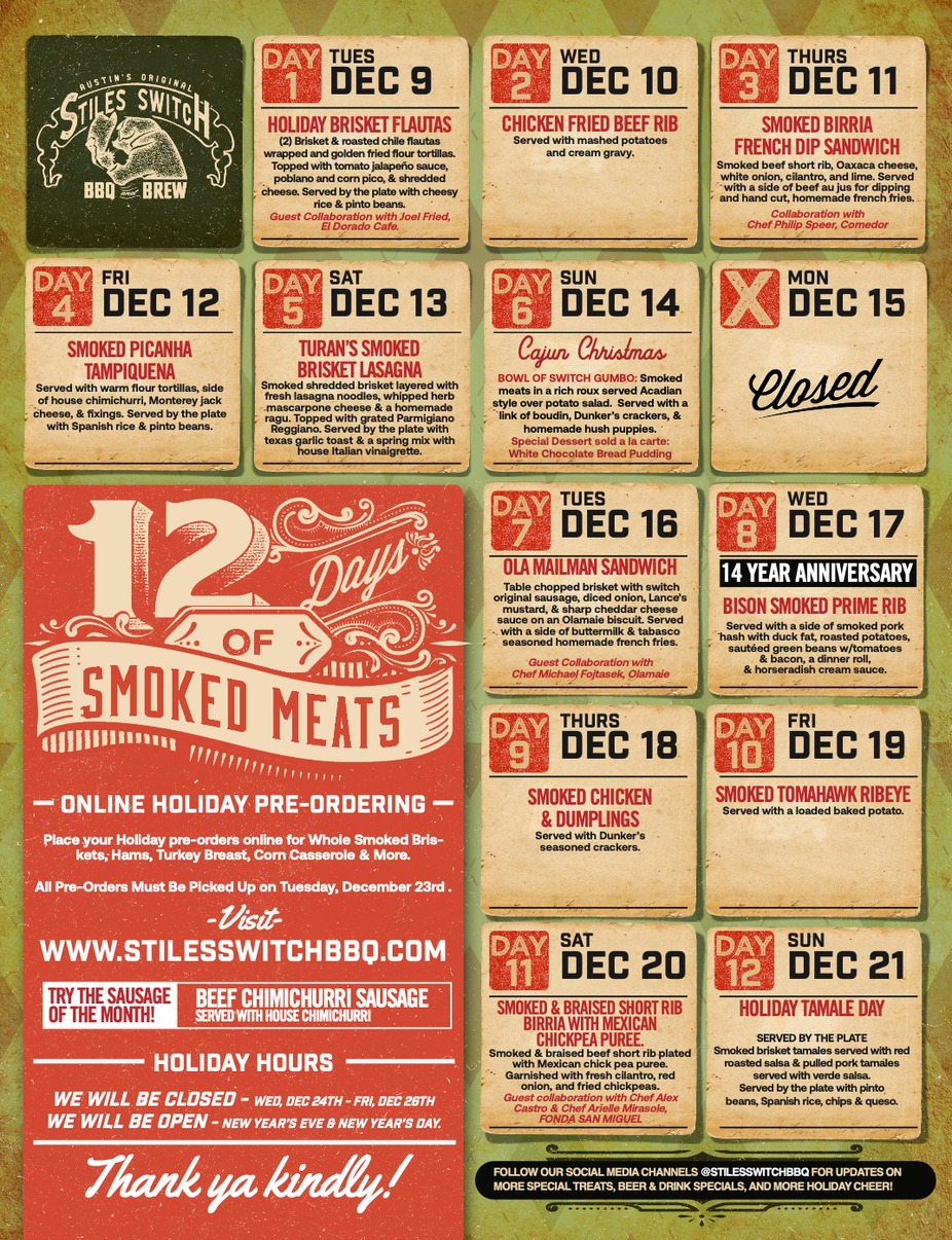 SAVE THE DATES - 12 Days of Smoked Meat! event photo
