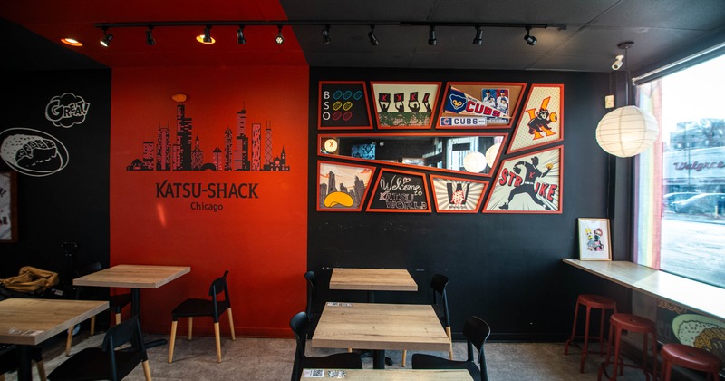 Interior, tables and chairs ready for guests