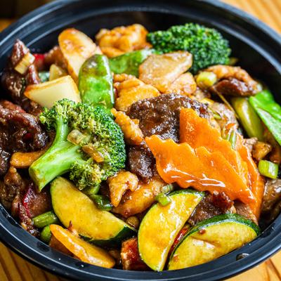 Happy family meal, closeup.