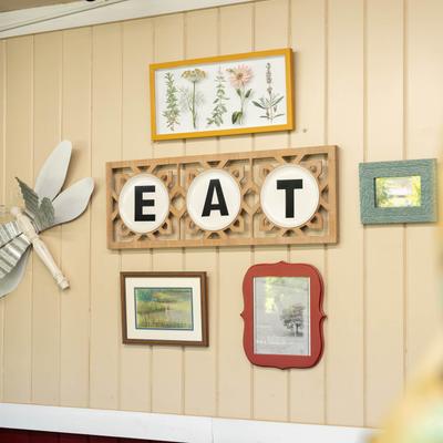 Decorations on the wall.