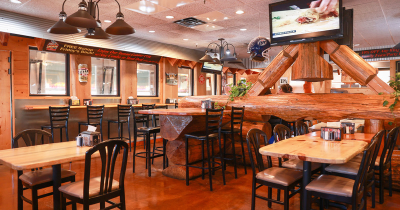 Interior, tables ready for guests