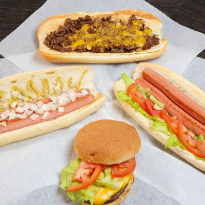 Assorted sandwiches.