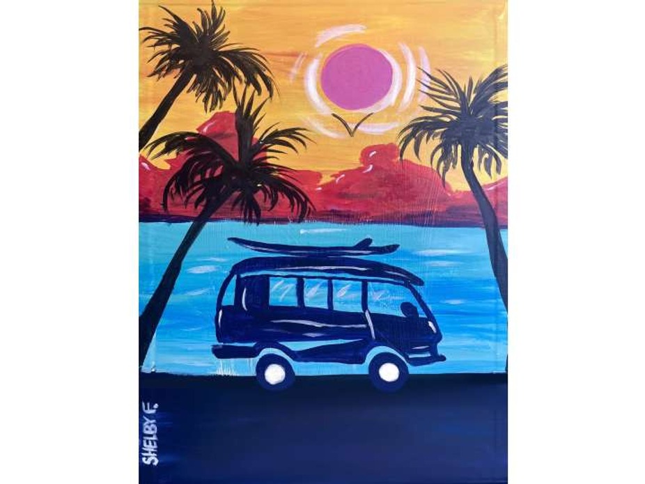 Paint & Sip: Summer Road Trip 🎨🍷 event photo