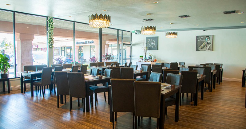 Interior, chairs and tables