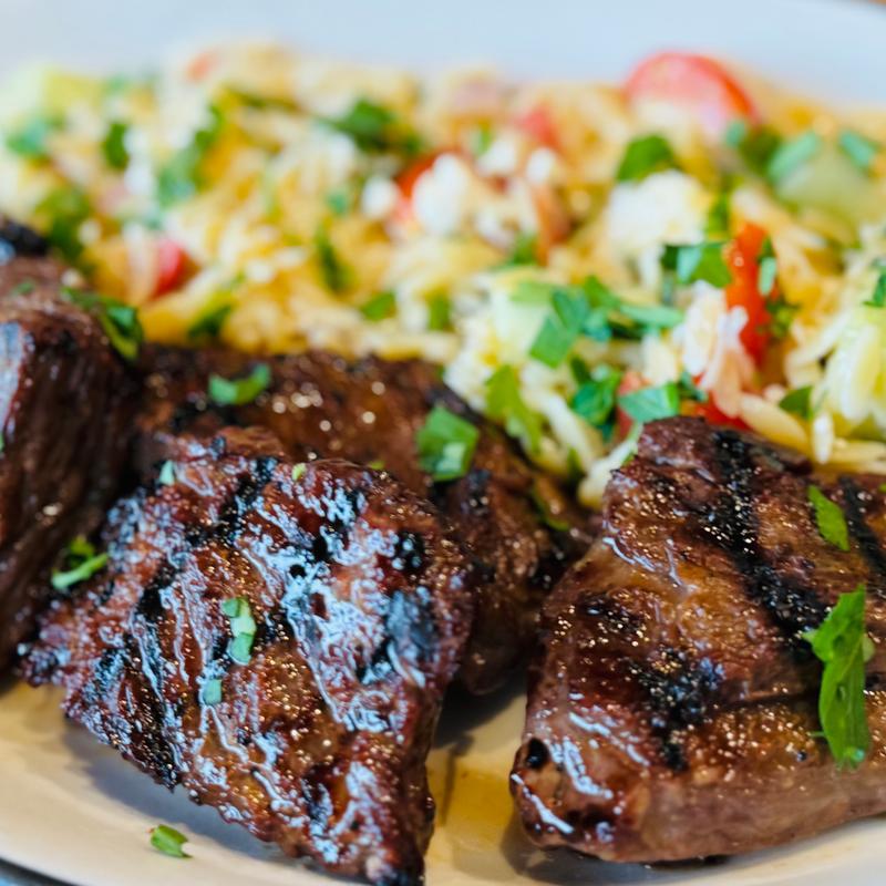Grilled Bourbon Steak Tips photo