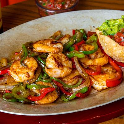 Shrimp fajitas.