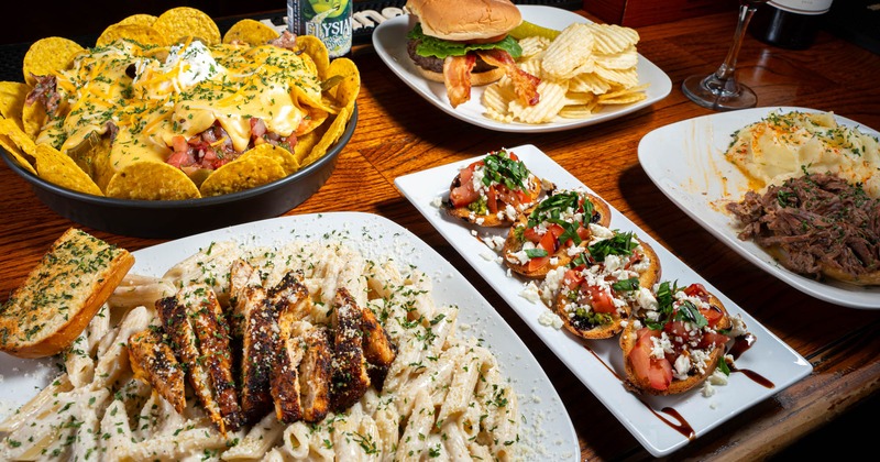 A fully served table