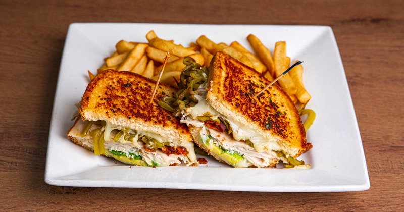 Patty melt with fries