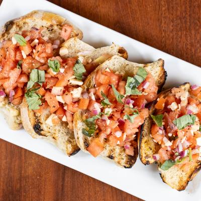 Bruschetta appetizers.