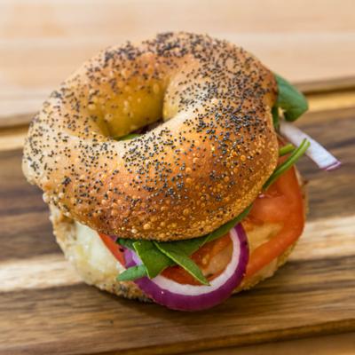 The 31 Water Street tuna melt bagel sandwich.