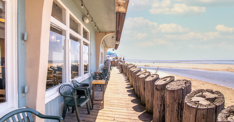 Small tables and chairs, exterior