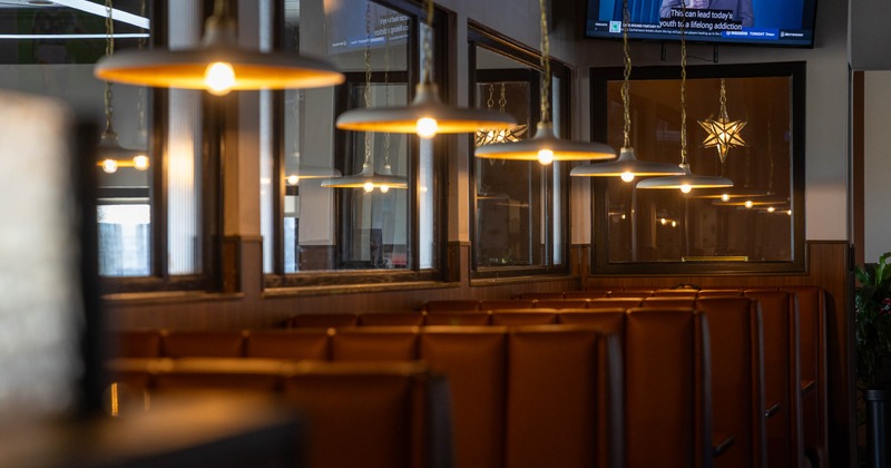 Interior, booths all lined up