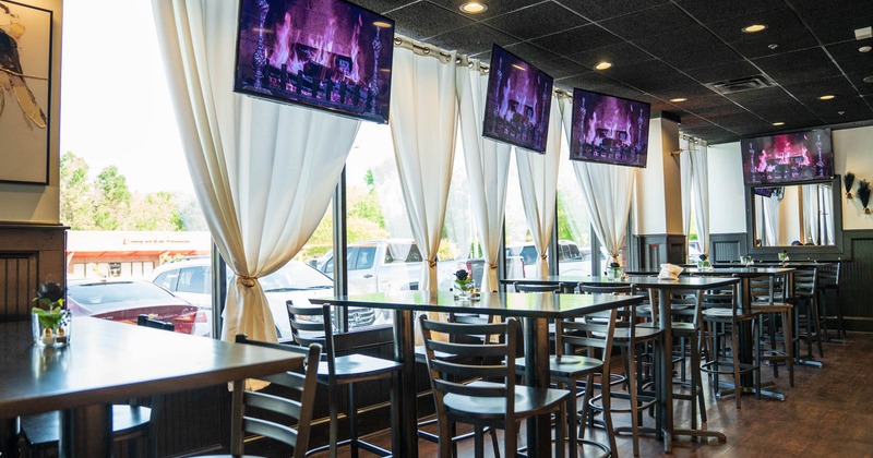 Interior, seating area near the windows