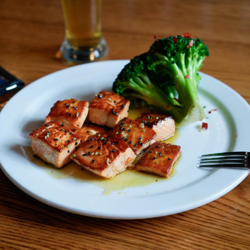 Miso Butterscotch Salmon Bites photo