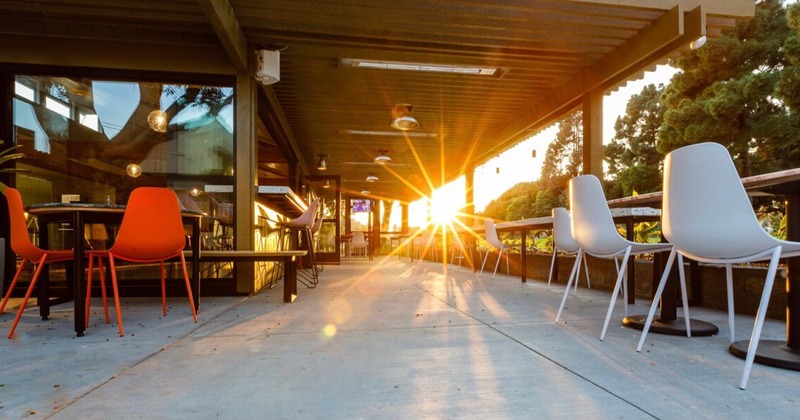 Outdoor patio seating