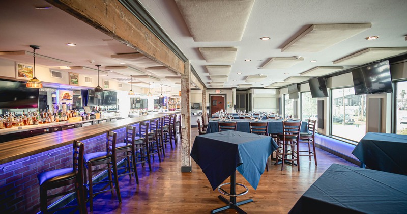 Interior, bar and dining area