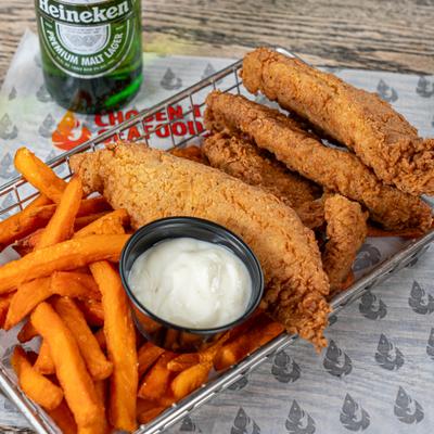 Fried tilapia basket.