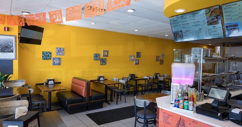 Interior space, dining area, order counter