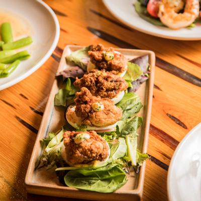 Hangtown Deviled Eggs