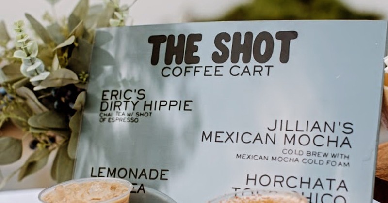 The Shot Coffee Cart menu