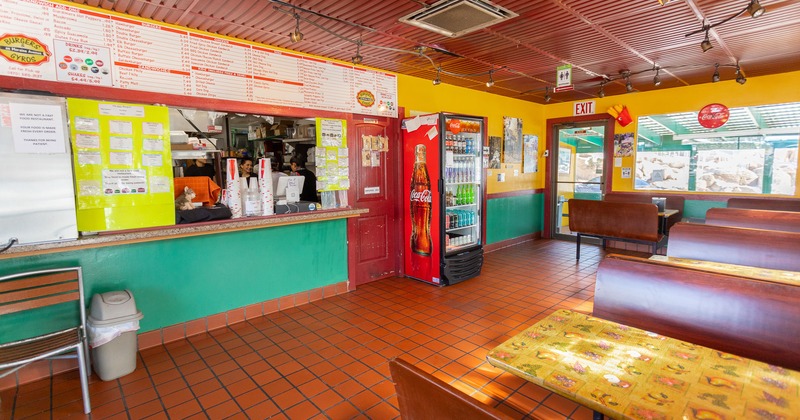 Interior, seating area and the order counter