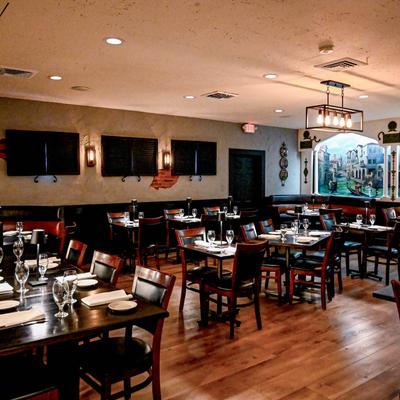 Interior, dining area.
