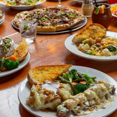 Various food dishes.